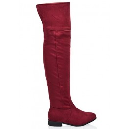Semi&scaron;ov&eacute; čižmy nad kolen&aacute; Wine Red