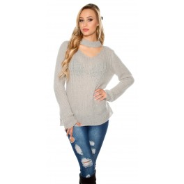 Sveter voľn&eacute;ho strihu Grey
