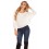 Crop pul&oacute;ver s kamienkami KouCla White